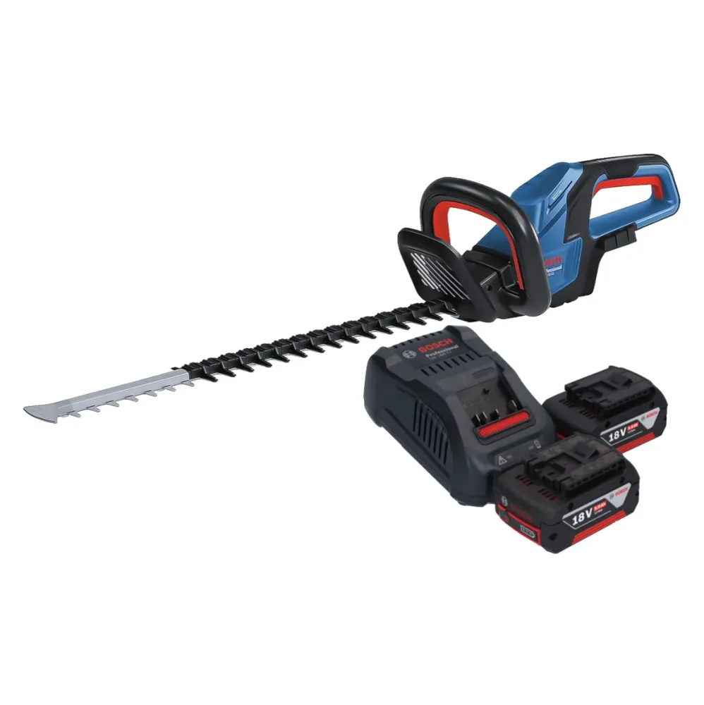 Bosch GHE 18V-60 Professional Taille-haies sans fil 18 V 60 cm Brushless + 2x batterie 5,0 Ah + chargeur Bosch Professional