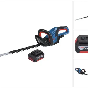 Taille-haie à batterie Bosch GHE 18V-60 Professional 18 V 60 cm sans balais + 1x batterie 6,0 Ah - sans chargeur Bosch Pro...