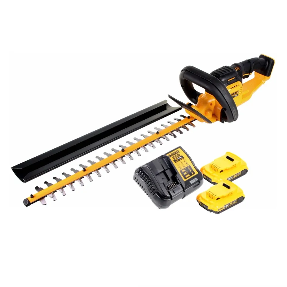 DeWalt DCM 563 D2 Taille-haies sans fil 18V 55,8cm + 2x 2,0Ah batterie + chargeur
