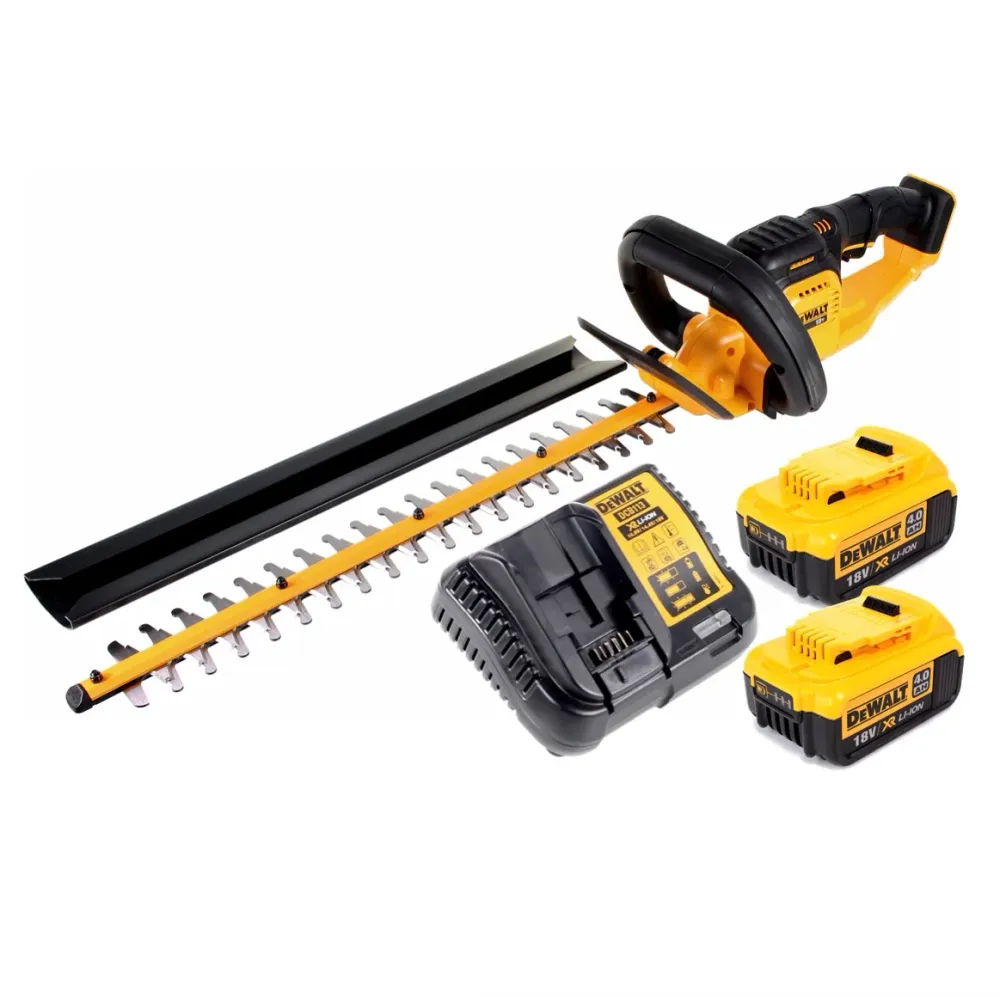 DeWalt DCM 563 M2 Taille-haies sans fil 18V 55,8cm + 2x 4,0Ah batterie + chargeur