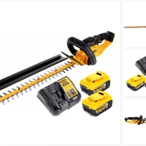 DeWalt DCM 563 P2 Taille-haies sans fil 18V 55,8cm + 2x 5,0Ah batterie + chargeur