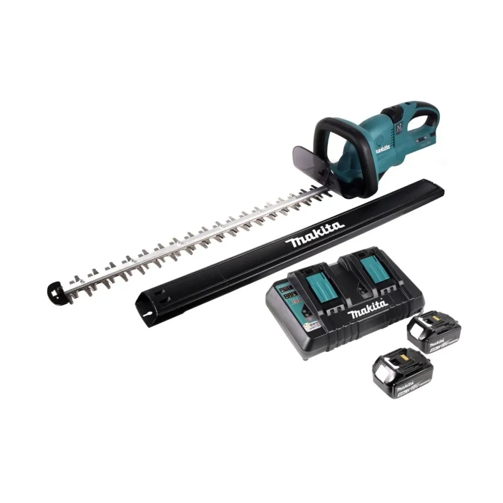 Taille-haie sur batterie Makita DUH 651 PM 36V (2x 18V) 65cm XPT Silent avec 2x batterie 4,0 Ah et chargeur