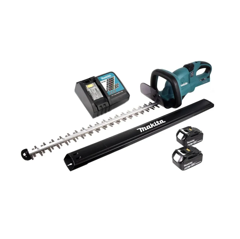 Taille-haie sur batterie Makita DUH 651 RT 36V (2x18V) 65cm XPT Silent avec 2x batterie 5 Ah et chargeur