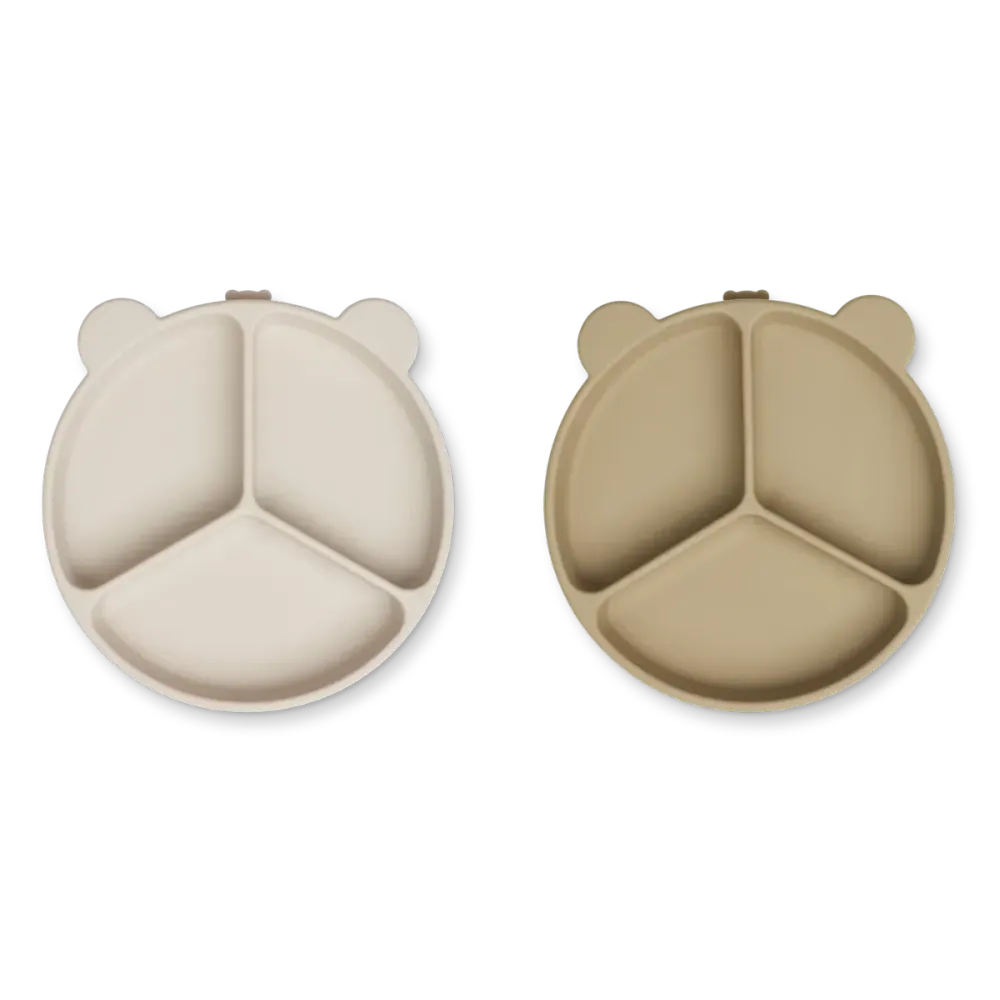 Liewood Assiette bébé à ventouse Sandy Oat