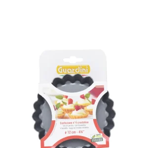 Guardini 12cm 4 Piece Tart Moulds - Red