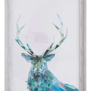 Ingelijste muurafdruk KAYES Rechthoek 30 x 40 cm Dier Blauw