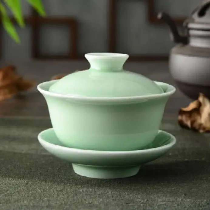 Théière Chinoise Gaiwan Vert Celadon 130ml Theieres Du Monde