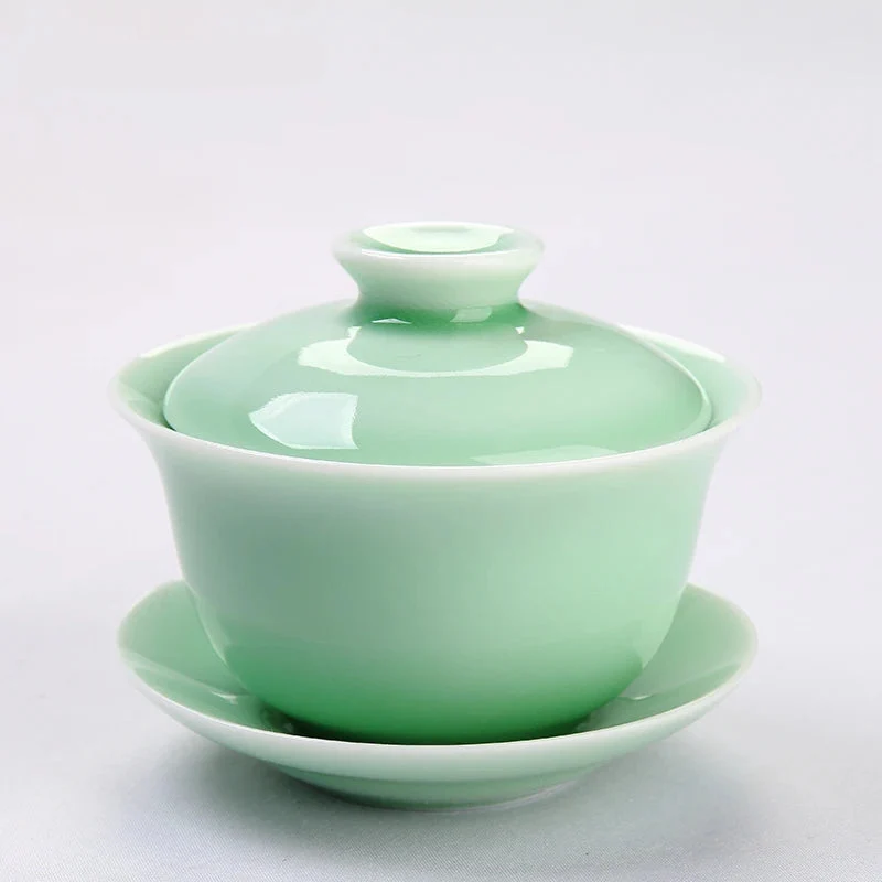 Théière Chinoise Gaiwan Vert Celadon 130ml Theieres Du Monde