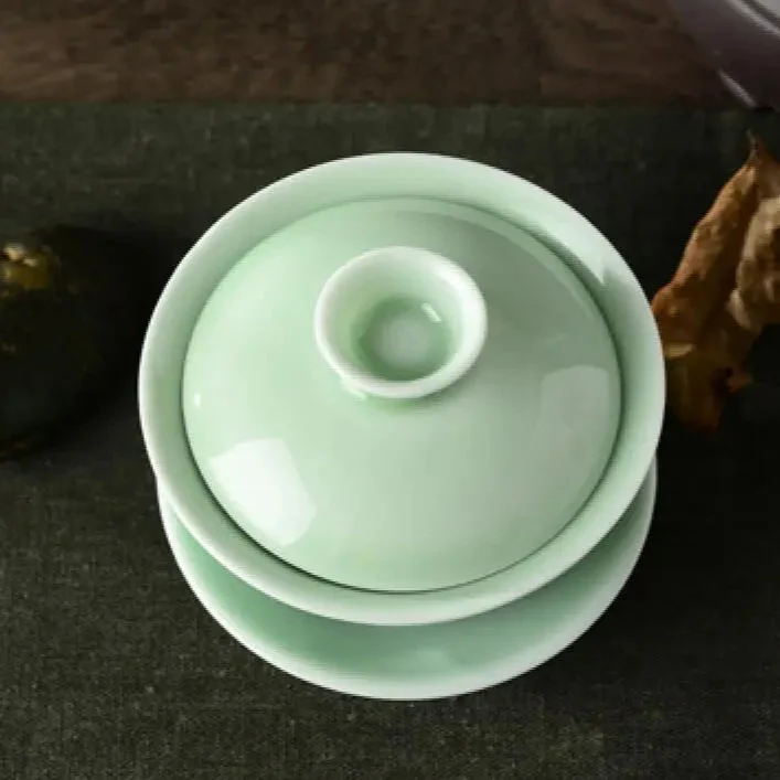 Théière Chinoise Gaiwan Vert Celadon 130ml Theieres Du Monde