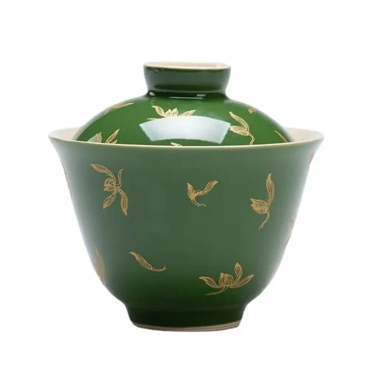 Théière en Porcelaine <br> Gaiwan émeraude 150ml Gaiwan Theieres Du Monde