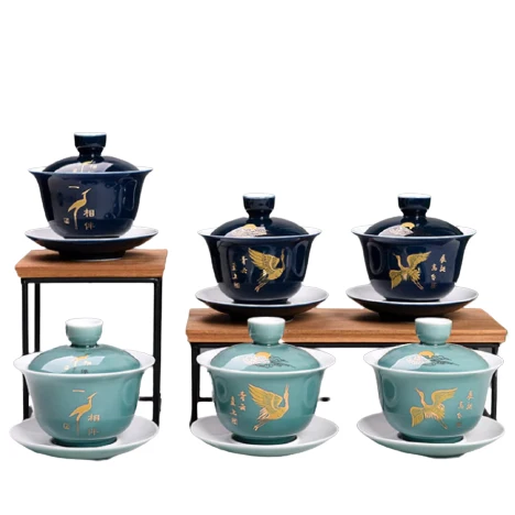 Théière en Porcelaine <br> Gaiwan Traditionnel 150ml A1 Theieres Du Monde