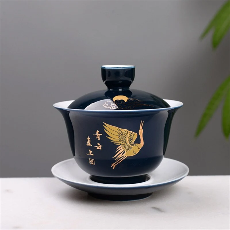 Théière en Porcelaine Gaiwan Traditionnel 150ml A1 Theieres Du Monde