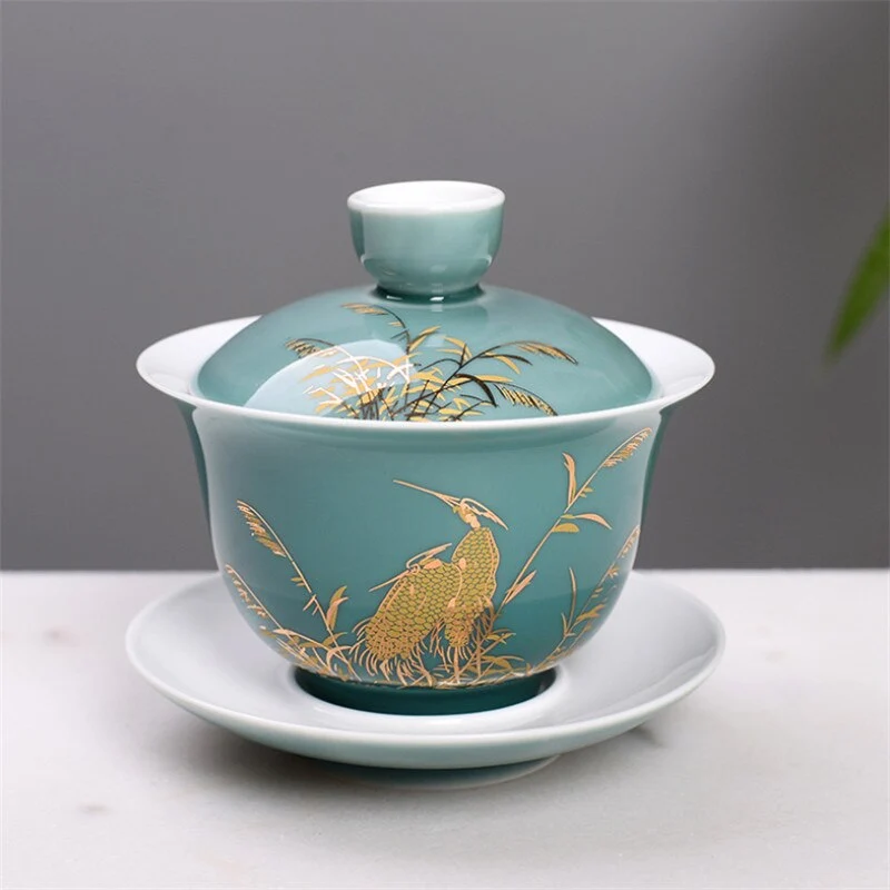 Théière en Porcelaine Gaiwan Traditionnel 150ml A1 Theieres Du Monde