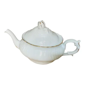Théière Richard Ginori Vecchio Ginori en porcelaine et or