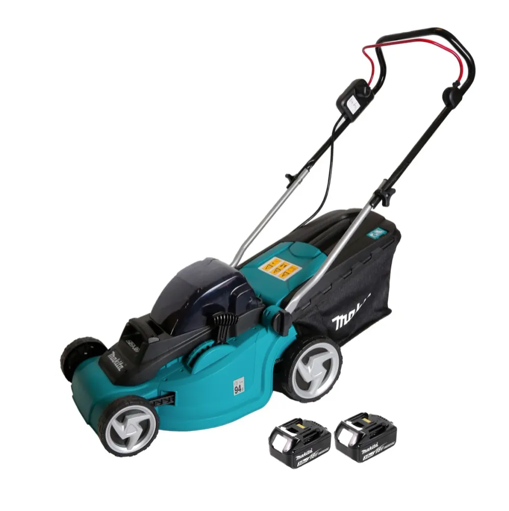 Makita DLM 380 F2 tondeuse à gazon à batterie 36V (2x18V) 38cm + 2x batterie 3,0Ah - sans chargeur