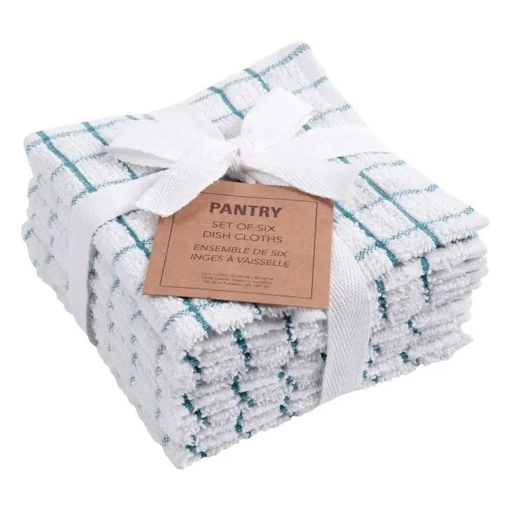 KAF Accueil Vérifié Terry Dishcloths - Set de 6 / Noir KAF Home