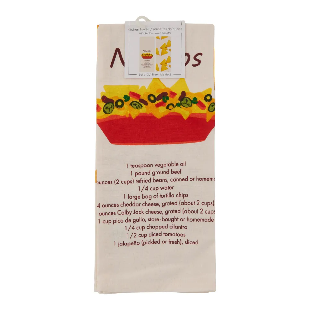 Torchons de cuisine avec recette imprimée, emb. de 2 Giant Tiger