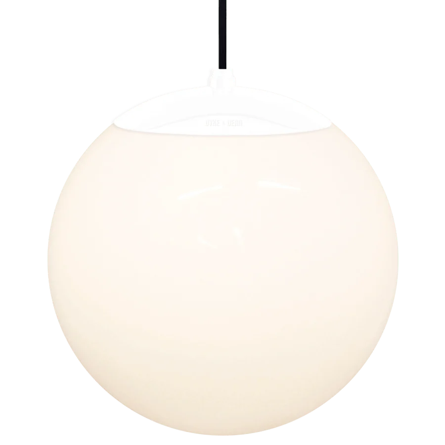 PENDENTIF GLOBE OPALE BLANC 300mm DYKE & DEAN