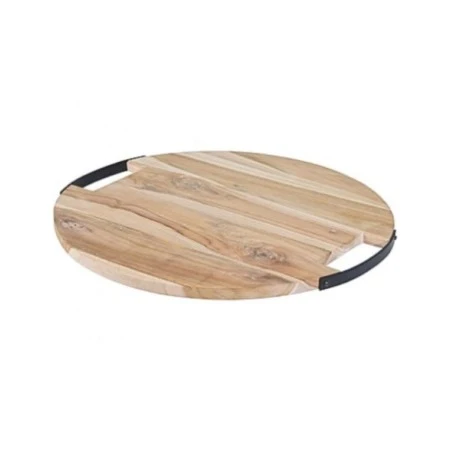 Planche Découper en Bois de Teck Ronde-49×1,5cm ORCA-DECO_NW
