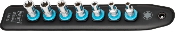 Hazet SmartRail avec 7 fentes carré 63 mm (1/4 pouce) profil TORX® externe E5 E6 E7 E8 E10 E11 E12 nombre d'outil...