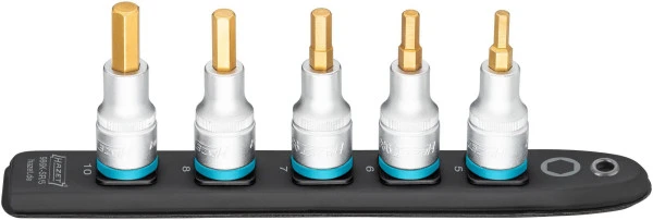 Hazet SmartRail carré creux 125 mm (1/2 pouce) profil à six pans creux nombre d'outils : 5 5-10 986K-SR/5 choisir...