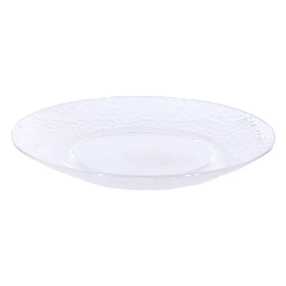 Assiette à dessert en plastique martelé 20cm Stokomani