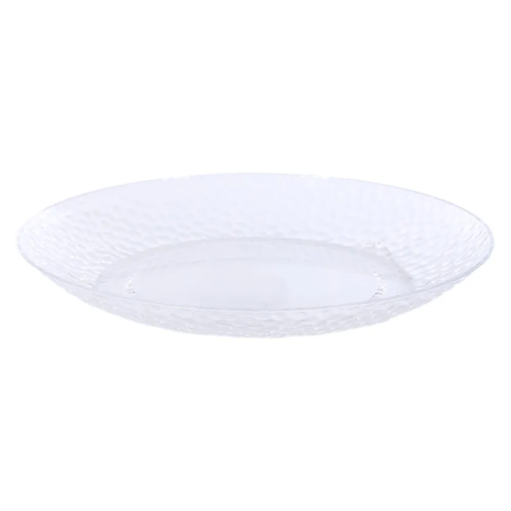Assiette à dessert en plastique martelé 27cm Stokomani