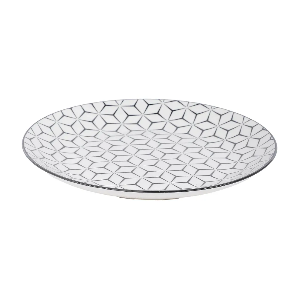 Assiette plate dolomite - Blanc Stokomani