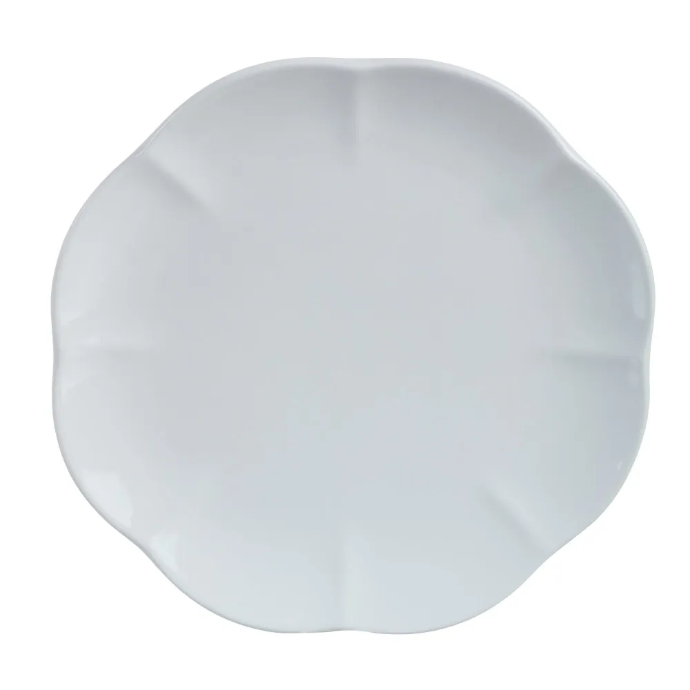 4 assiettes à dessert forme fleur 20cm Stokomani