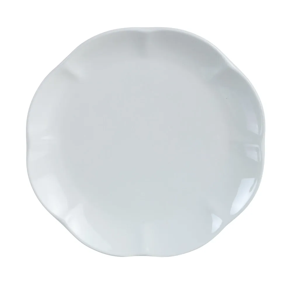 4 assiettes plates forme fleur 27cm Stokomani