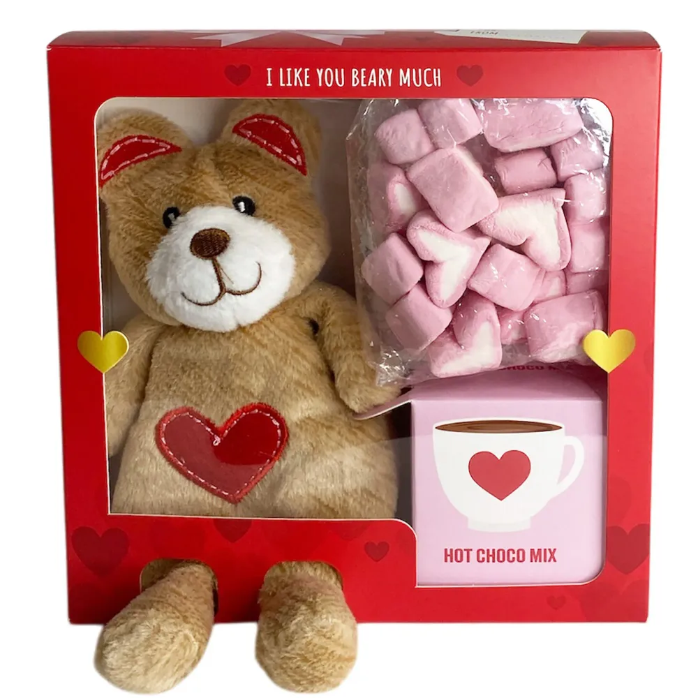 Coffret peluche, guimauves et chocolat Stokomani