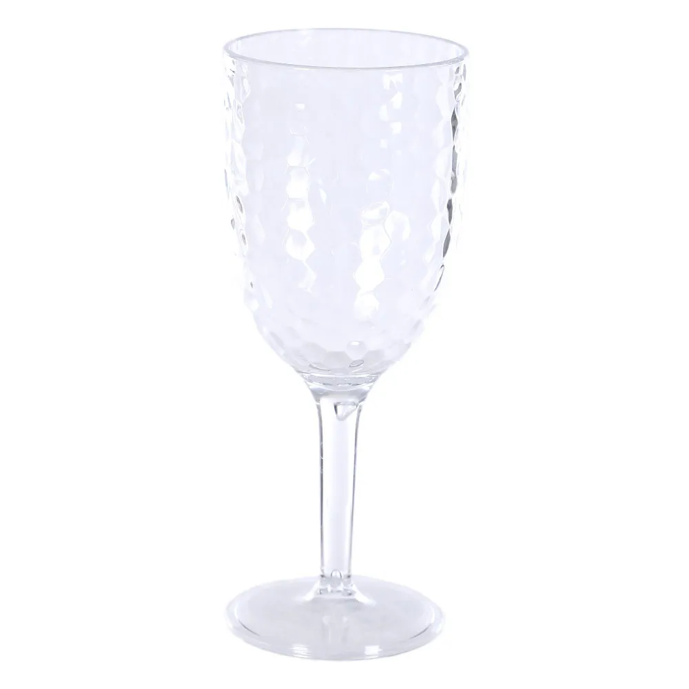 Verre à pied en plastique martelé 35cl Stokomani