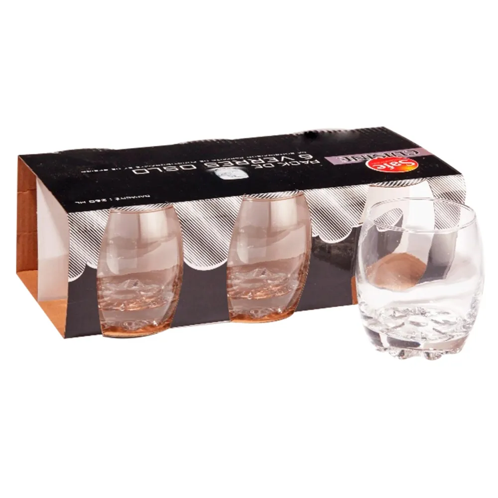 6 verres à eau 260ml Stokomani