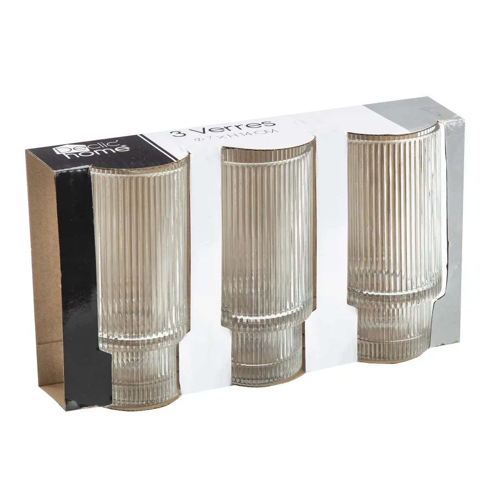 3 verres à eau 300ml Stokomani