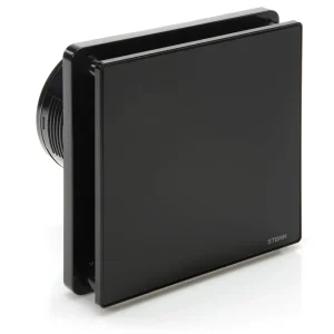 STERR BFS100-MB-12V - 100 mm Extracteur de Salle de Bain, 12 V AC, 90 m³/h, Noir mat