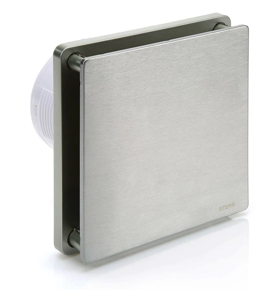 STERR BFS100-S - 100 mm Extracteur de Salle de Bain, 90 m³/h, Argent