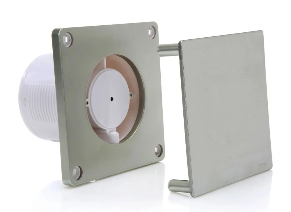 STERR BFS100-S - 100 mm Extracteur de Salle de Bain, 90 m³/h, Argent