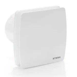 STERR LFS100-QT - 100 mm Extracteur de Salle de Bain, Minuterie, 95 m³/h, Blanc