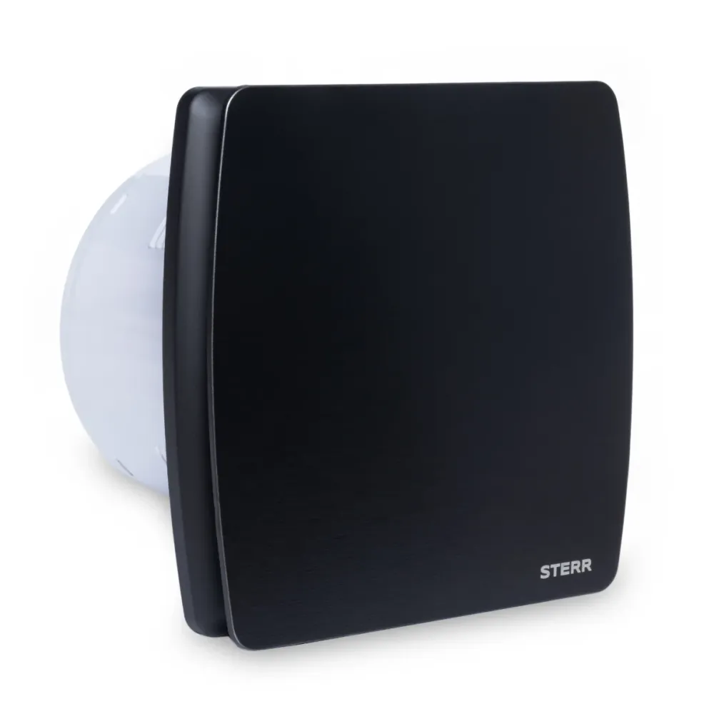STERR LFS150-QB - 150 mm Extracteur de Salle de Bain, 240 m³/h, Noir