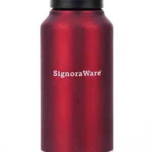 Signoraware Aqua Dual Tone Single Walled Stainless Steel Fridge Water Bottle, 750ml/ 30mm, Red, Set 1 Velan Store